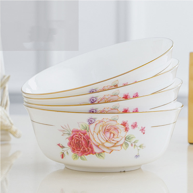 Household Japanese Bone China Ceramic Bowl