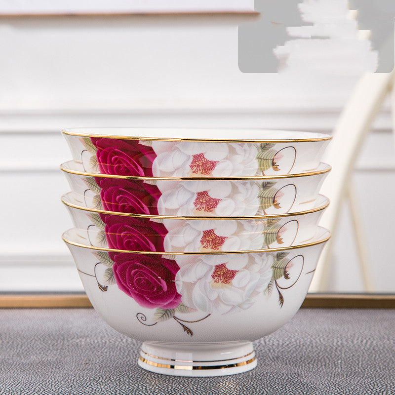 Household Japanese Bone China Ceramic Bowl