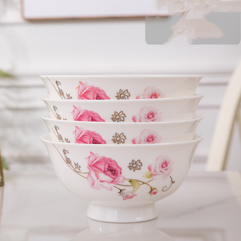 Household Japanese Bone China Ceramic Bowl
