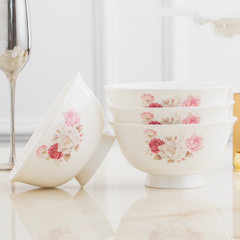 Household Japanese Bone China Ceramic Bowl