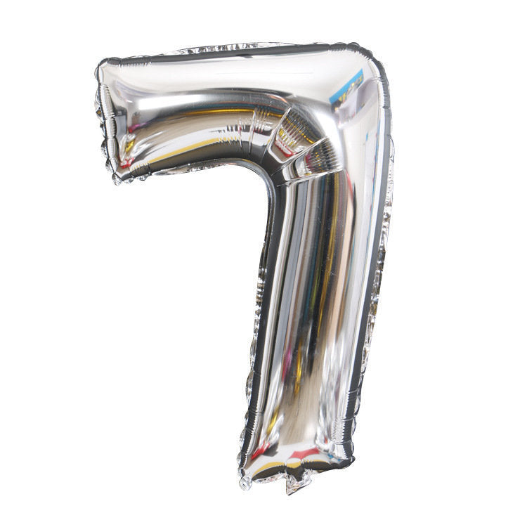 32-inch Digital Balloon Birthday Party Wedding Wedding Decoration Layout Floating Empty Aluminum Film Balloon
