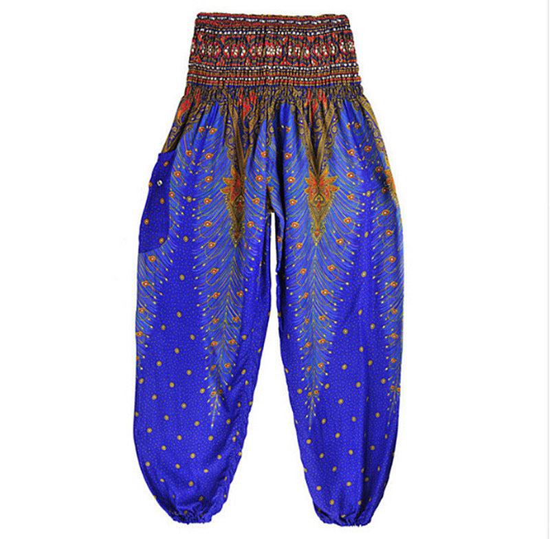 Peacock Yoga Pants Waist Pants