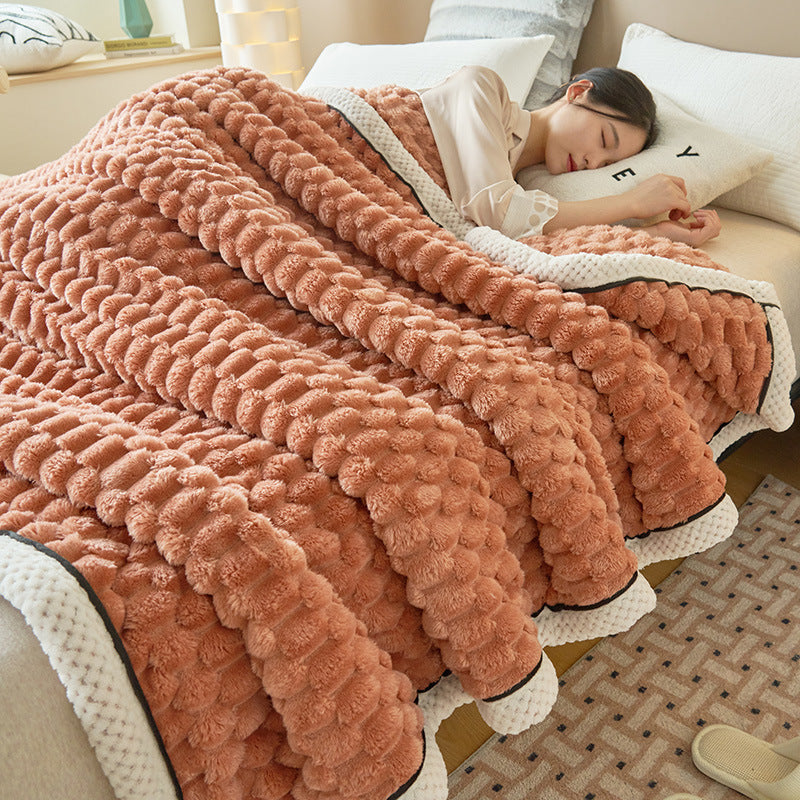 Doudou Velvet Blanket Double-Layer Thickened Nap Blanket