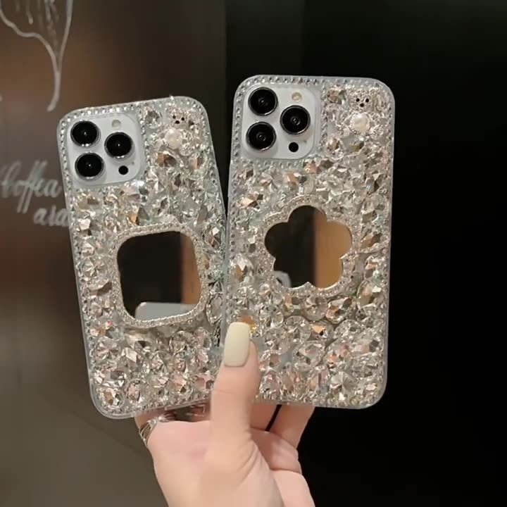 Mirror Bracket Rhinestone Mobile Phone Shell Diamond Protective Sleeve