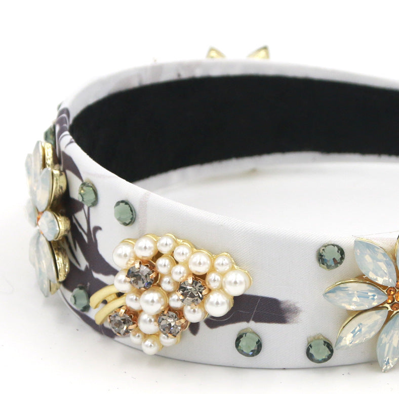 Baroque Fashion Hair Accessories Headband Flowers