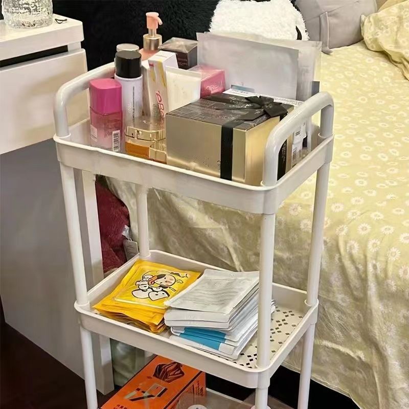 Mobile Storage Rack With Multiple Floor Standing Shelves