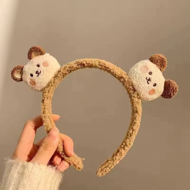 Cute Face Wash Hair Bands Female Cartoon Headwear Hair Band Headband Apply
