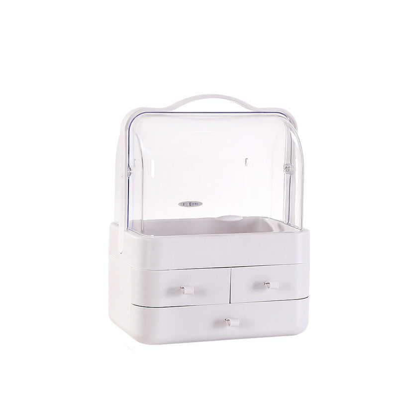 Double Door Dust Cover Makeup Storage Box
