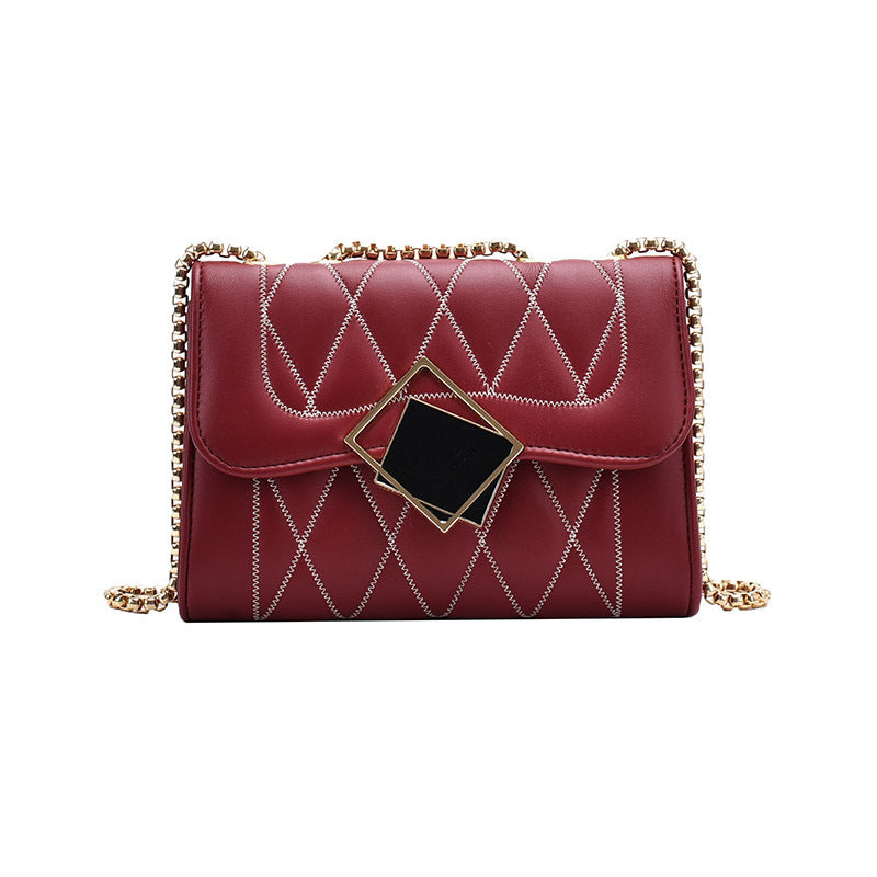 Chain Embroidered Thread With a Single Shoulder Bag