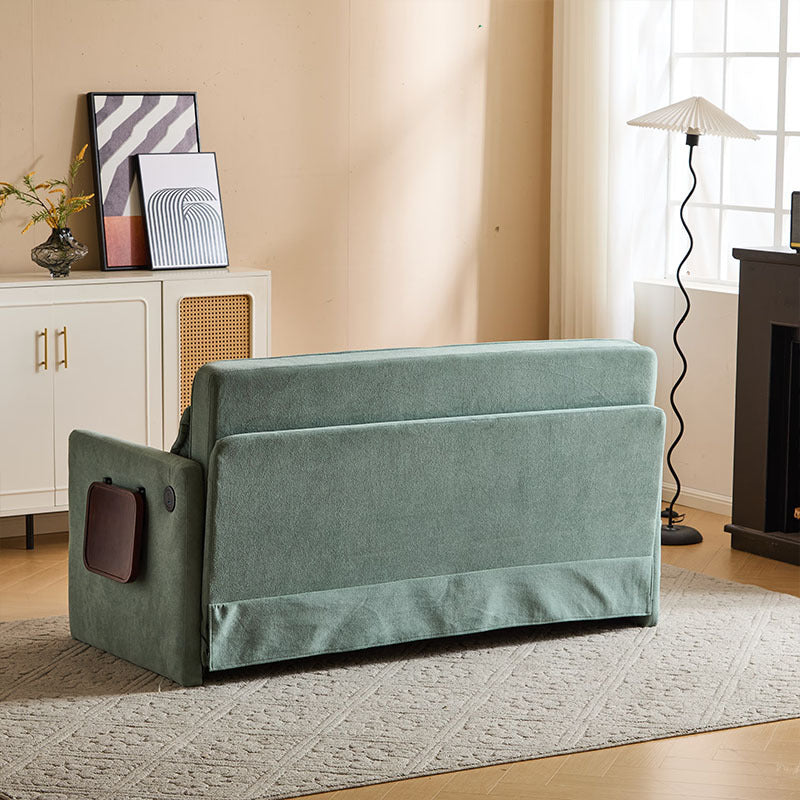 Adult Sleeper Chair Bed, 3-in-1 Convertible Sofa Chair Bed Pull-Out Sofa Bed, Convenient Folding Tray Table With USB And Type-C Charging Ports Modern Loveseat For Living Room Cannot Be Sold On Temu