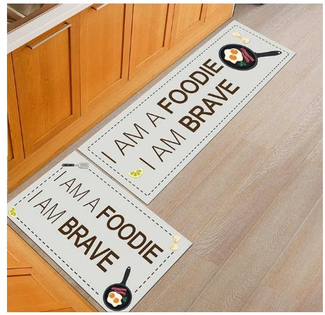 Floor Mats, Non-Slip, Oil-Proof, Household Machine Washable Door Mats, Bathroom, Bathroom, Bedside Rugs