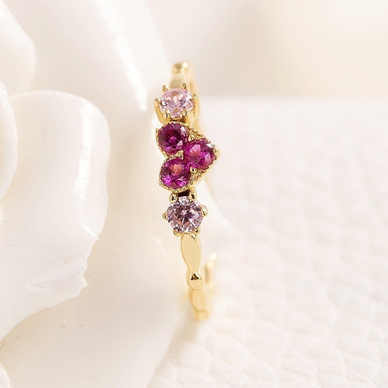 Crown Heart Diamond Ring