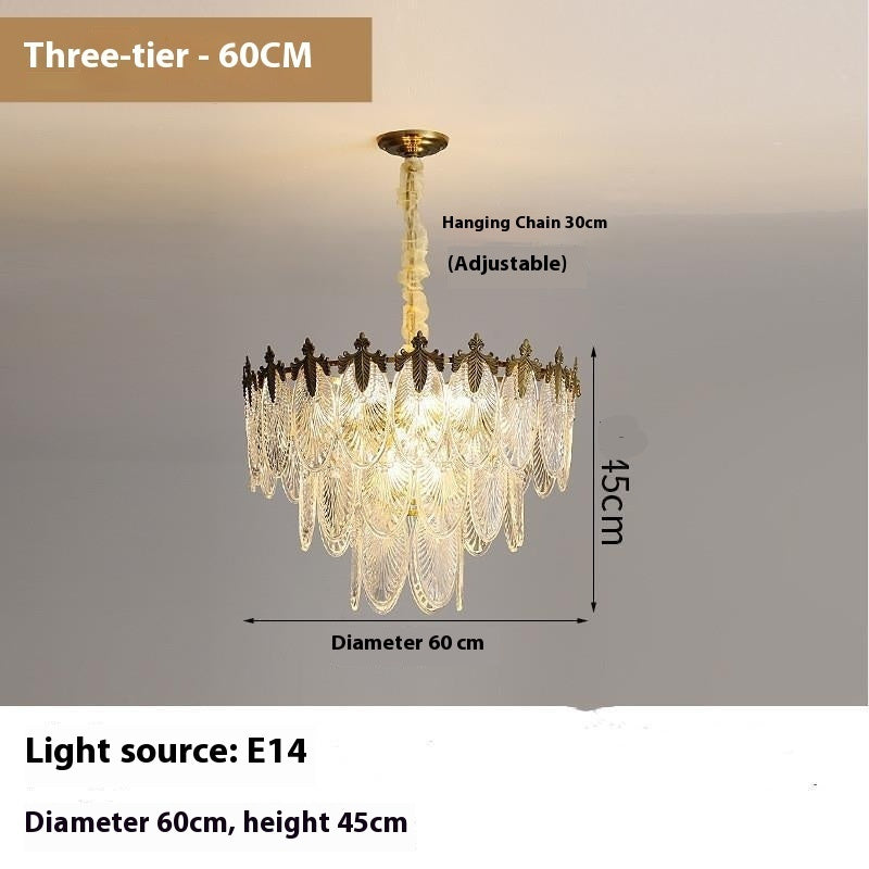 Glass Chandelier Living Room Simple Creative Bedroom Chandelier