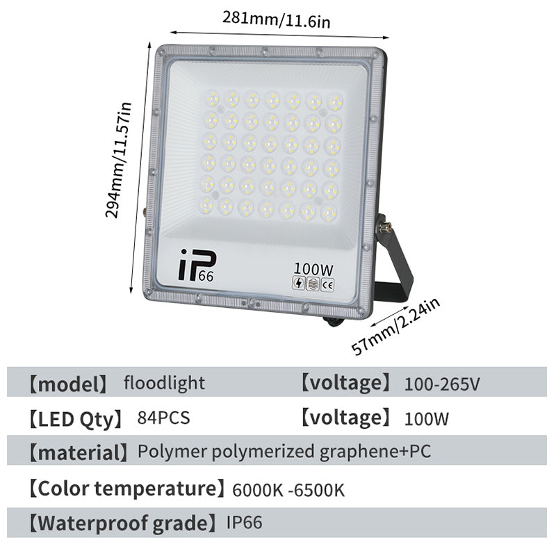 LED Floodlight, Outdoor Waterproof Strong Light, Ultra Bright Construction Site Factory RV Room Searchlight, Outdoor High-power Lighting Lamp