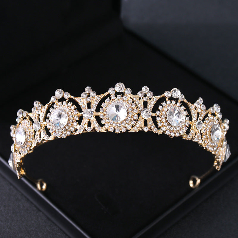 Crown Alloy Rhinestone Hair Band Silver