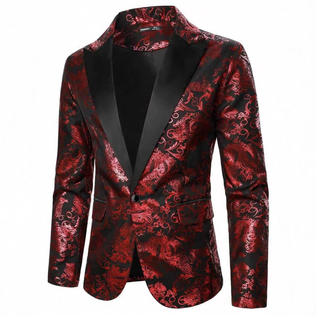 Men's Bronzing Printed Suit Jacket Fashion