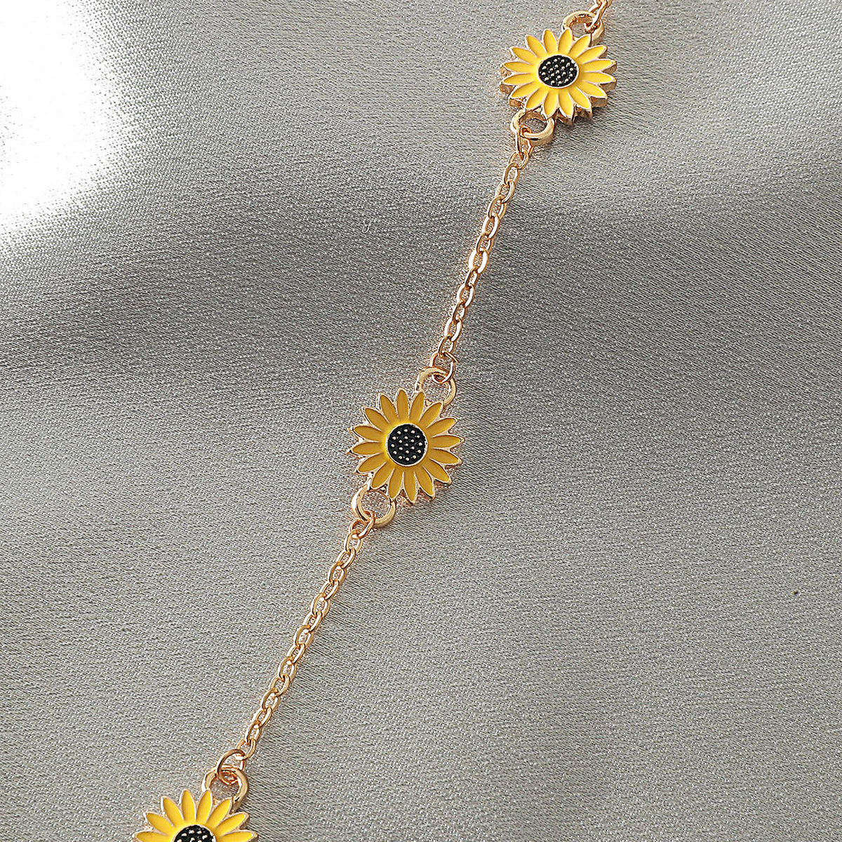 Alloy Sunflower Anklet Creative Daisy Foot Ornaments Gift For Ladies Accessories