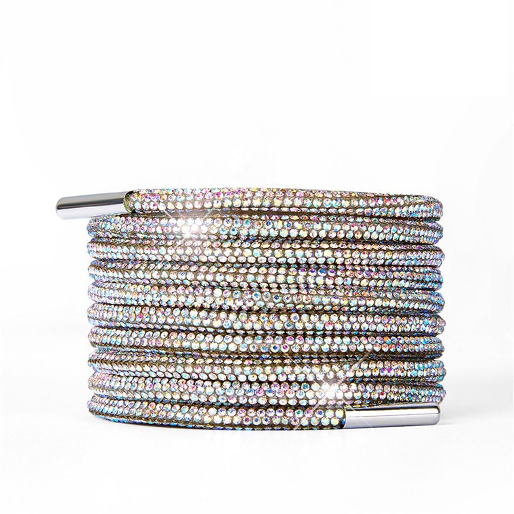 1PC Rhinestone Shoelaces Casual Sneaker Round Shoe Laces
