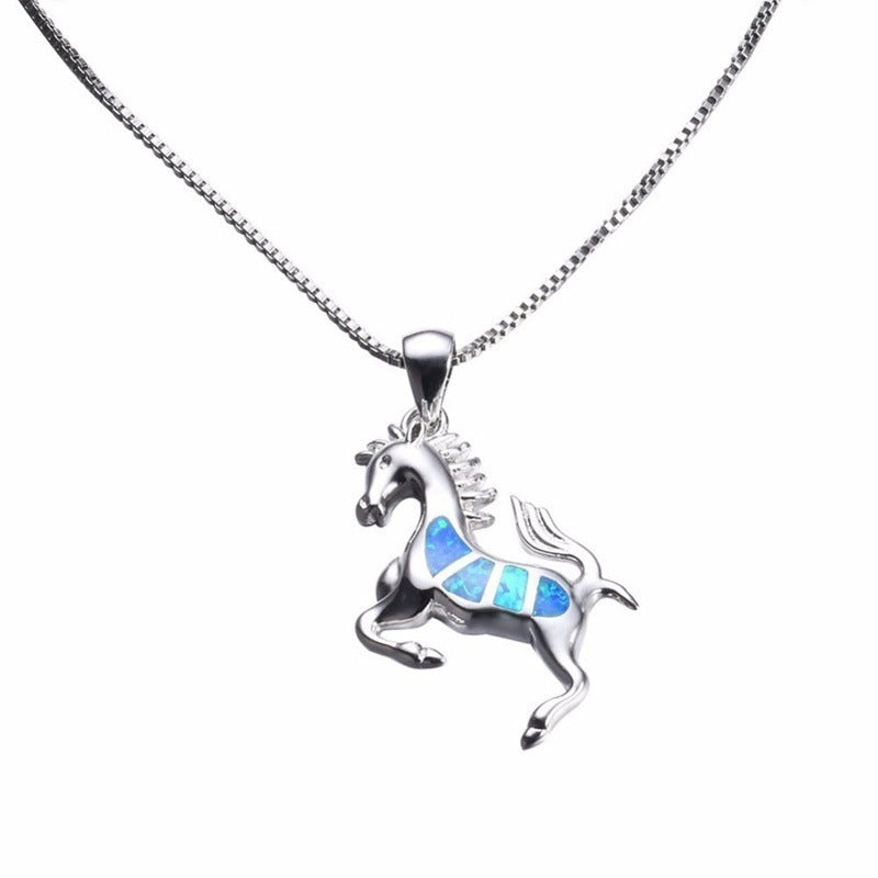Diamond Horse Necklace