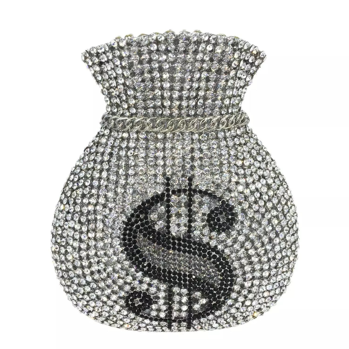 Trade Hollow Metal Purse Full Diamond Clutch