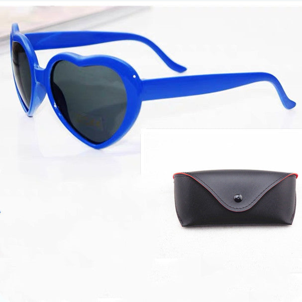Heart-Shaped Lights Become Love Special Effects Glasses Sunglasses