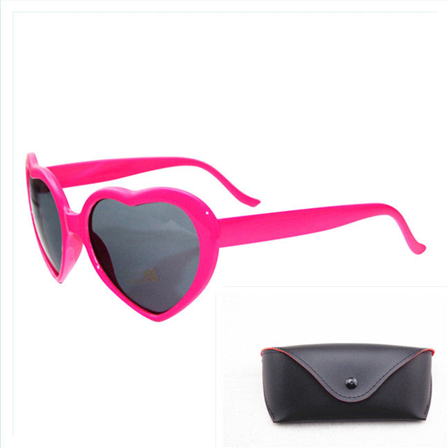 Heart-Shaped Lights Become Love Special Effects Glasses Sunglasses
