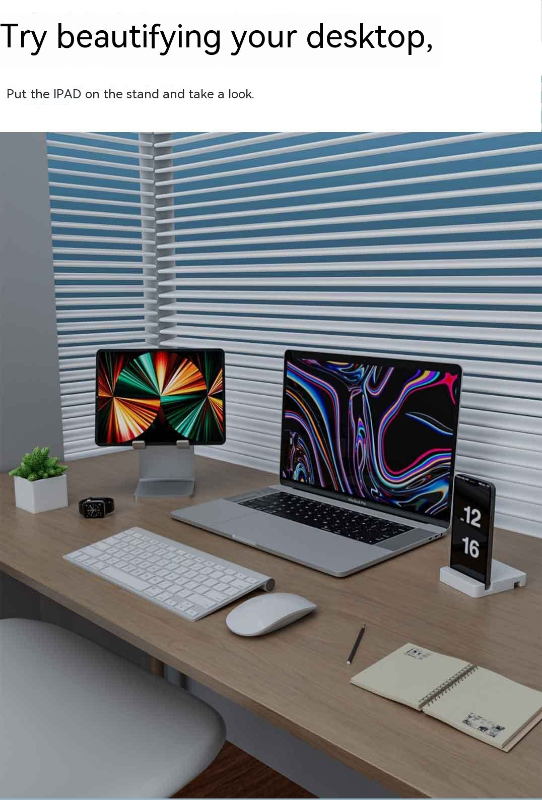 Flat Computer General Support Adjustable Lifting Mobile Desktop Stand