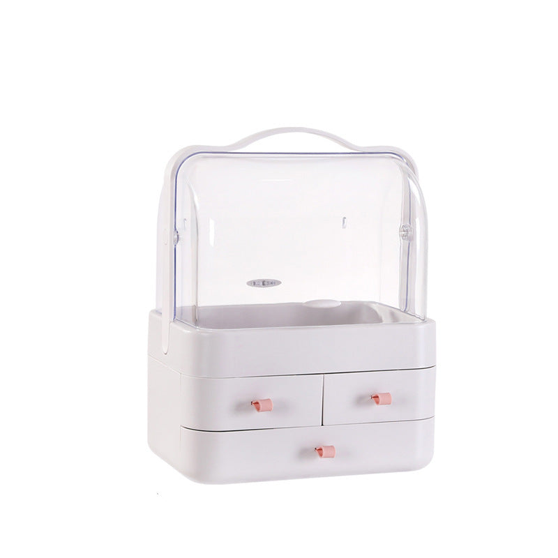 Double Door Dust Cover Makeup Storage Box