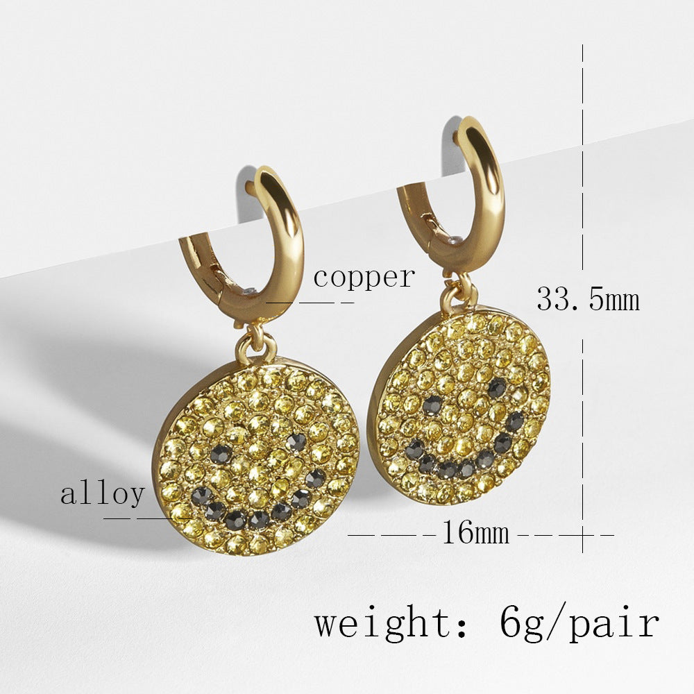 Gold-Plated Round Copper Earrings