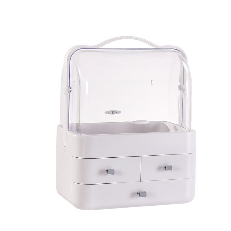 Double Door Dust Cover Makeup Storage Box