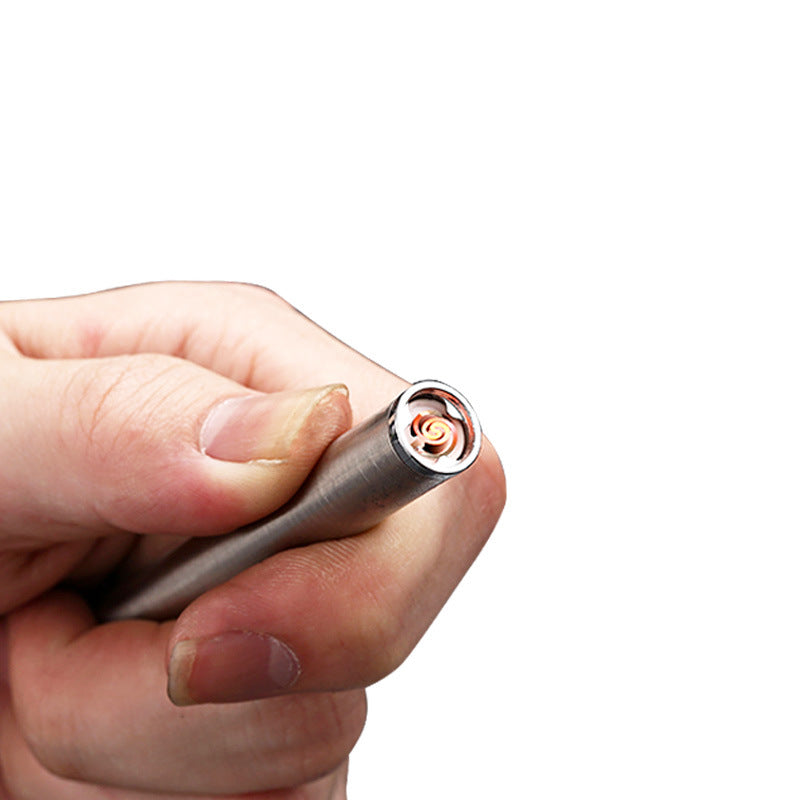 USB Charging Lighter Mini Windproof Cylinder Heating Wire Cigarette Lighter