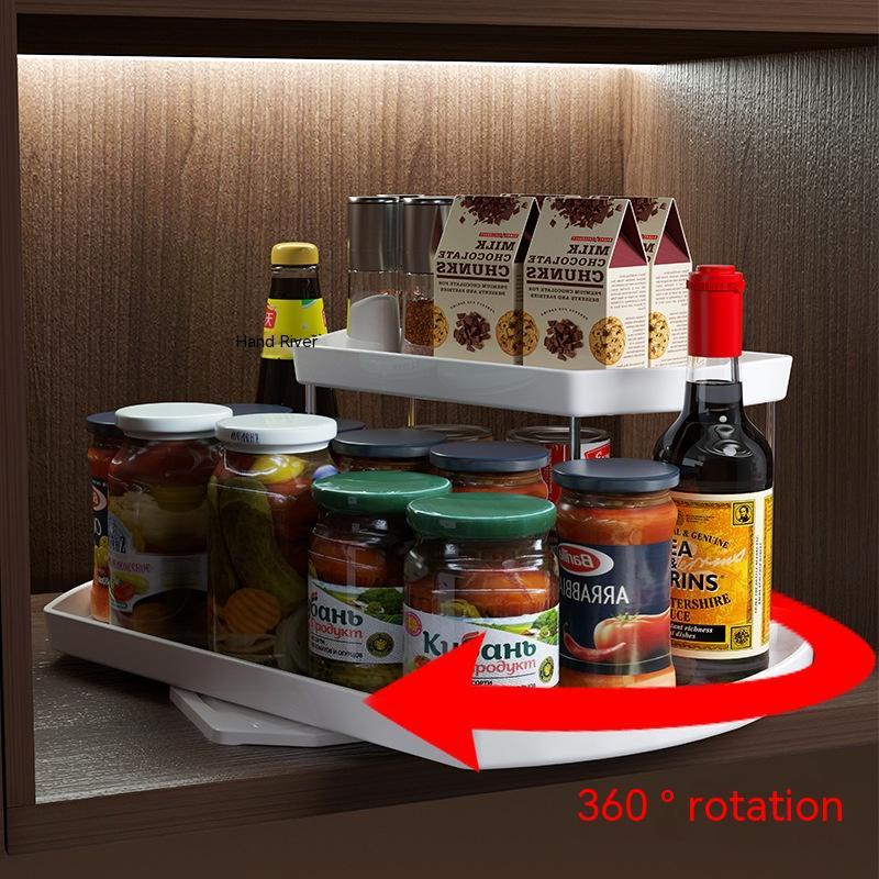 Kitchen Refrigerator Rotating Dining Tray Refrigerated Drinks