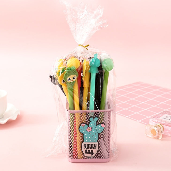 Korean  Girl Heart Stationery Gift Bag Set Creative Boys And Girls Cartoon Gel Pen Prize