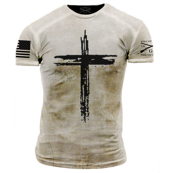 New Fashion Casual Digital Printed Round Neck Short-sleeved T-Shirt Men's Wholesale