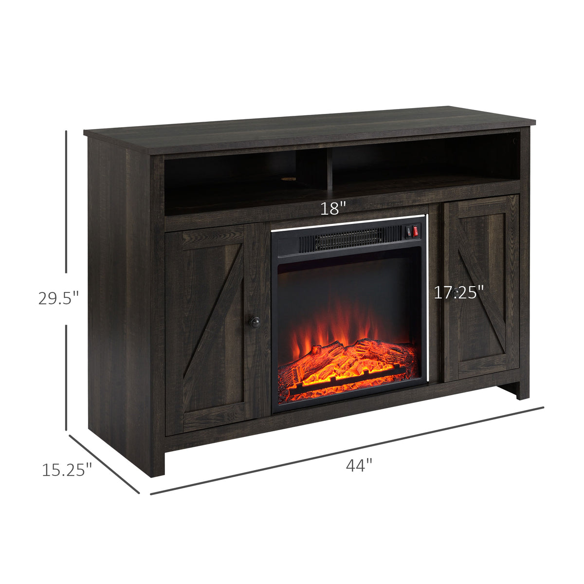 Electric Fireplace TV Stand for TV's up to 50" Flat Screen
