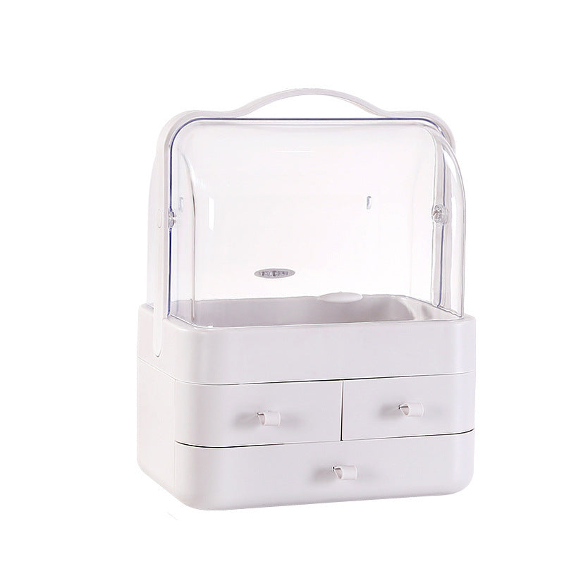 Double Door Dust Cover Makeup Storage Box