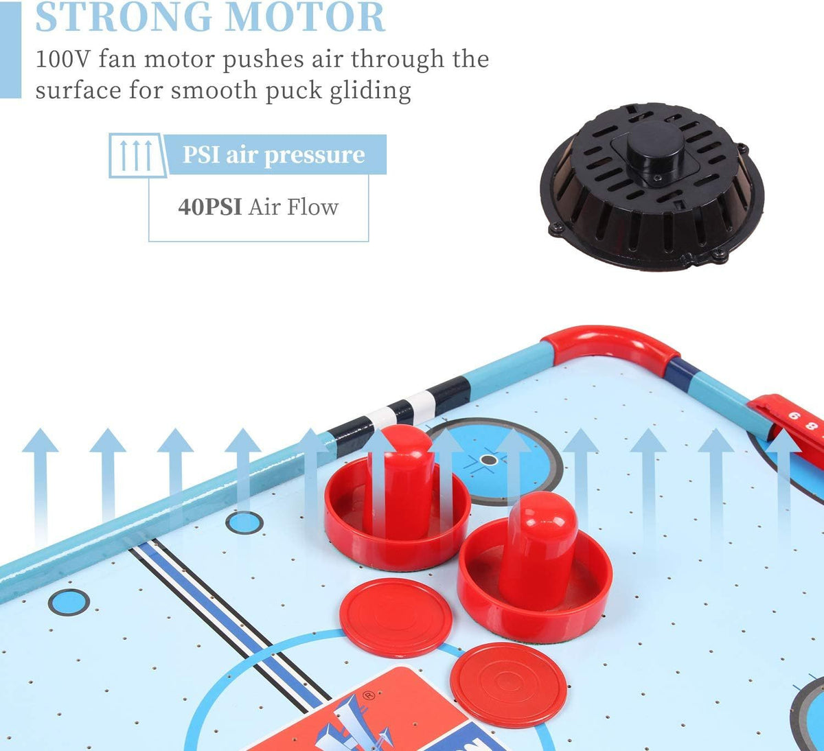 24inch Battery-Operated Tabletop Mini Air Hockey Table For Kids