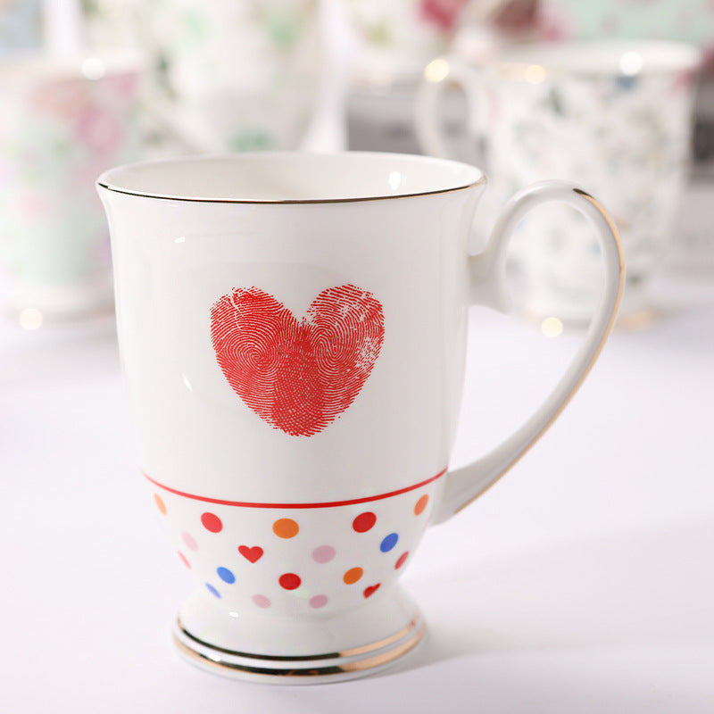 Household Creative Bone China Mark Office Cup