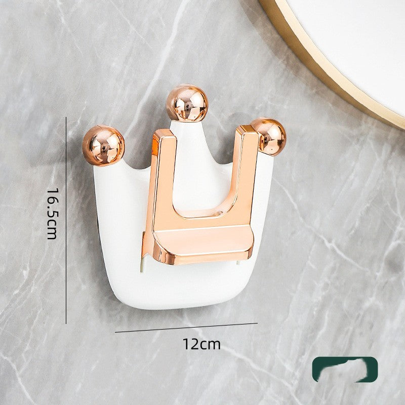 Lanjiaoluo Electric Hair Dryer Storage Rack Punch-Free Toilet Wall Hanging Bracket Bathroom Hair Dryer