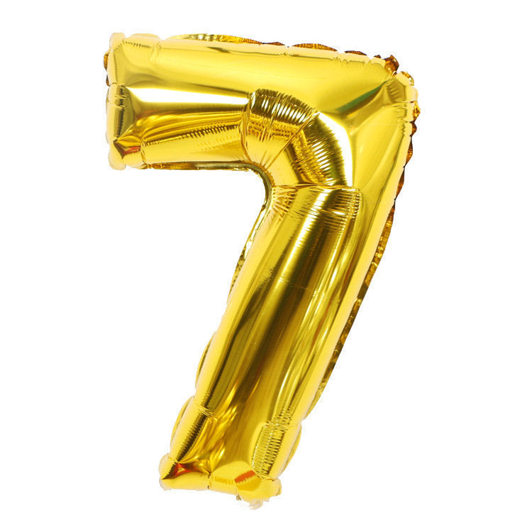 32-inch Digital Balloon Birthday Party Wedding Wedding Decoration Layout Floating Empty Aluminum Film Balloon