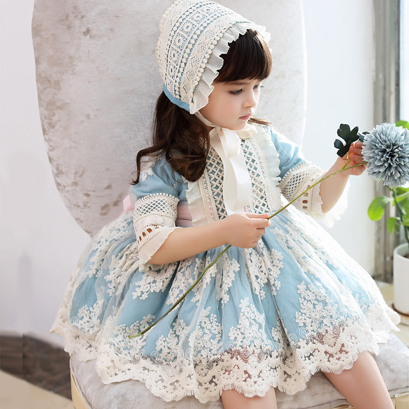 High-End Children's Clothing Girls  Princess Luxury Three-Piece Dress