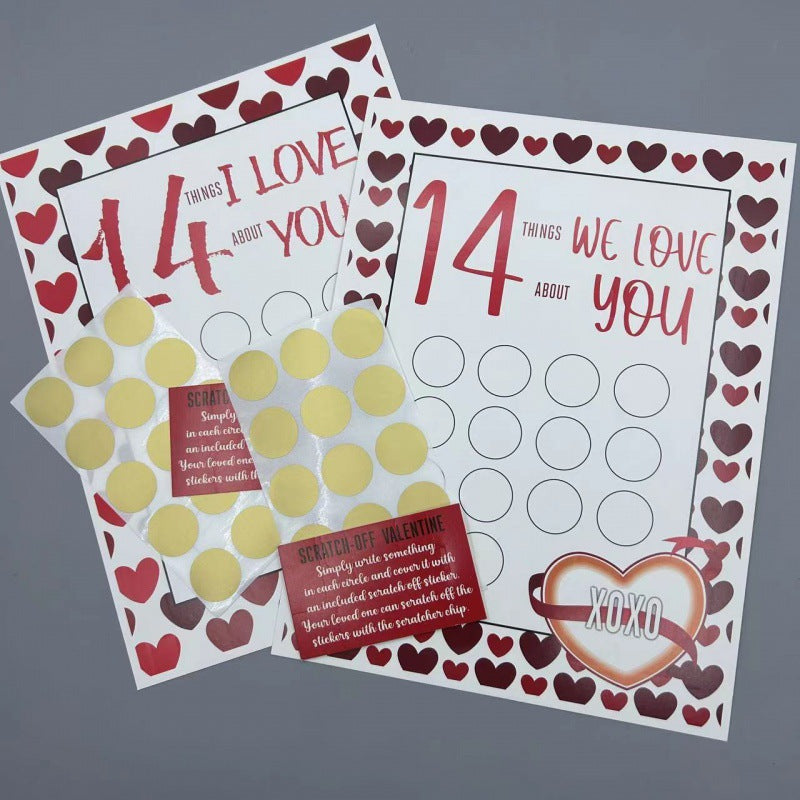 Valentine Scratch Off Print Valentine's Day