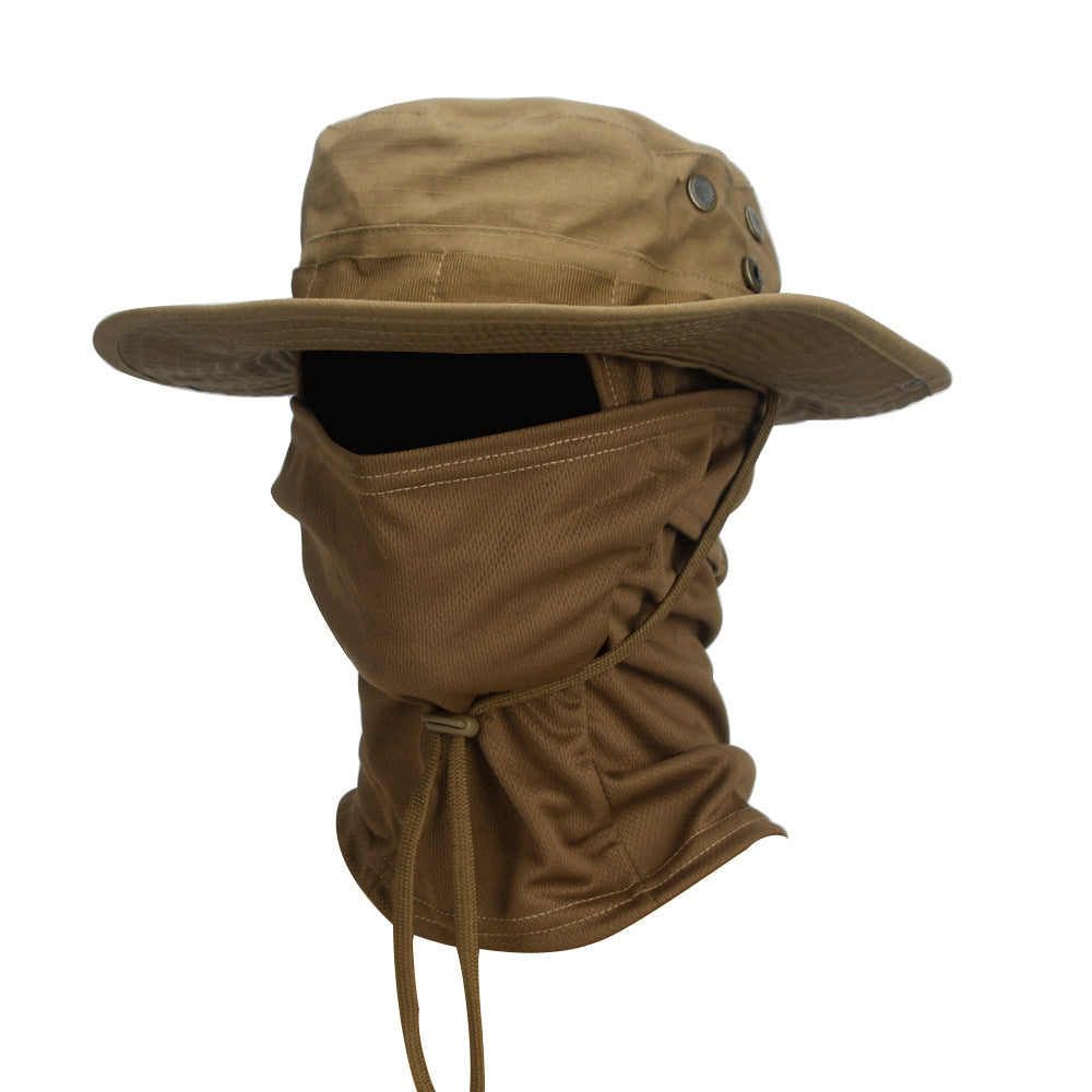 Camouflage Boonie Hat Army Summer Breathable Sun-proof Army Fans Rounded Hat