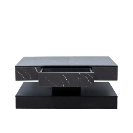 6.93IN High LED Coffee Table,Modern Coffee Table For Living Room,Living Room Tables,Large Living Room Furniture,LED Lights