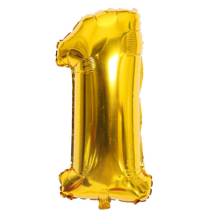 32-inch Digital Balloon Birthday Party Wedding Wedding Decoration Layout Floating Empty Aluminum Film Balloon