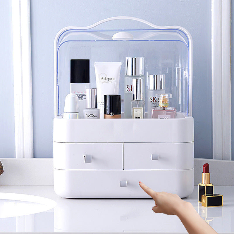Double Door Dust Cover Makeup Storage Box
