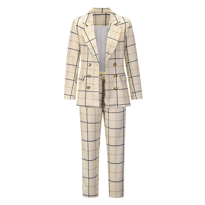 Casual Temperament Double-Breasted Suits Plus Size Women