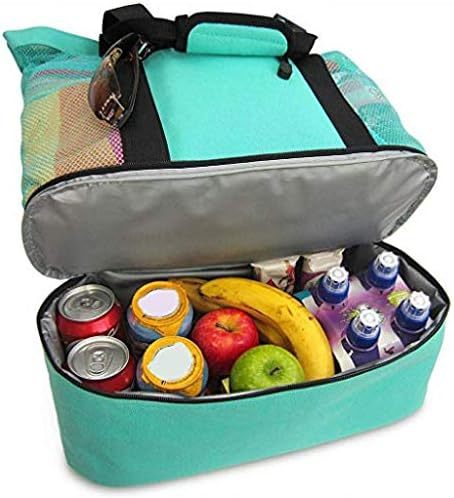 Waterproof Beach Bag With Cooler Compartment - Beach Bags Waterproof Sandproof For Women, Pool Bag & Beach Tote Bag