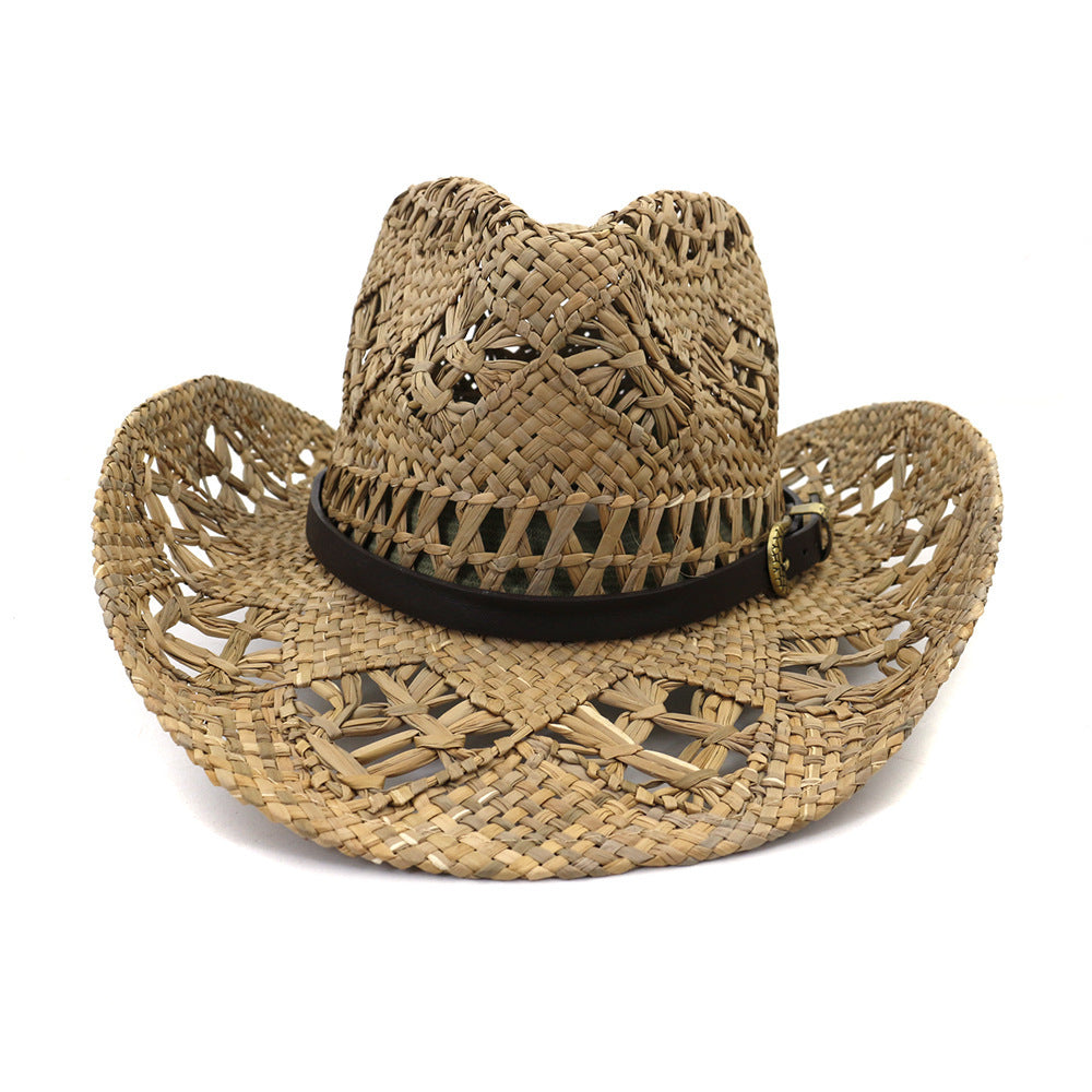 Natural Salt Grass Handmade Men's Cowboy Hat