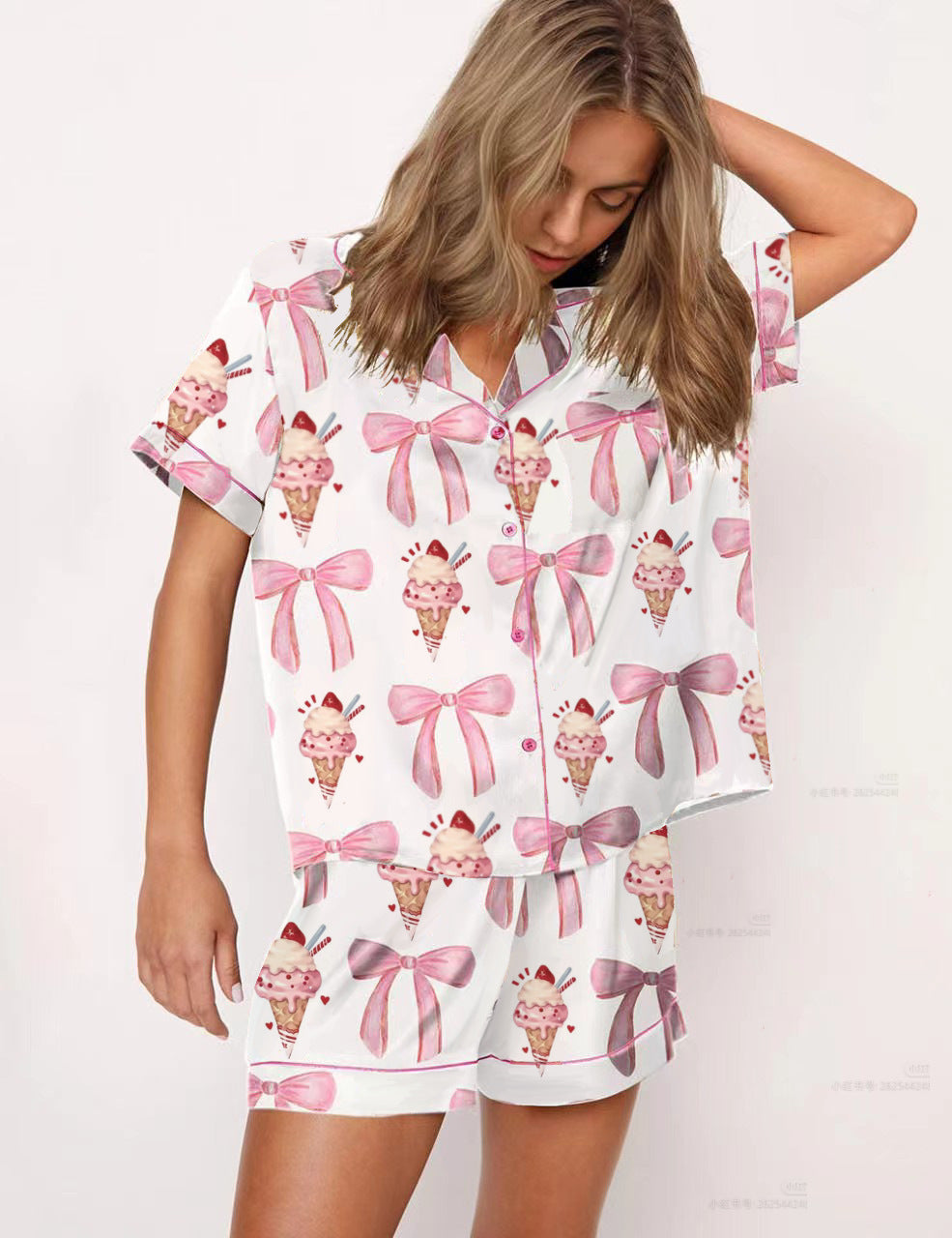 Digital Printing Can Be Outerwear Short-Sleeved Shorts Suit Women